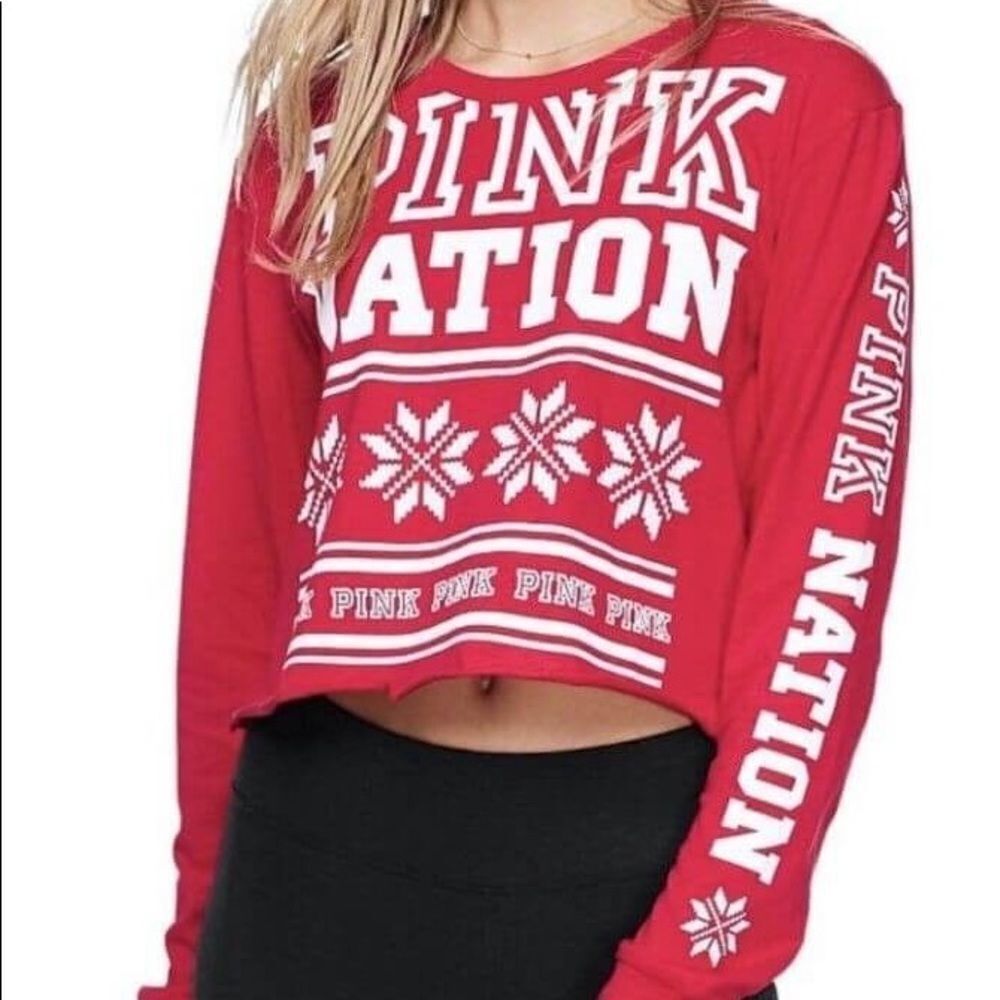 Victoria’s Secret Pink Nation cropped T-shirt S